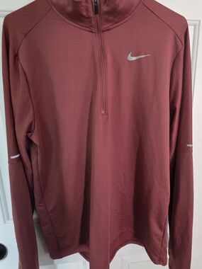 Nike Unisex Maroon Dri-FIT Half-Zip Pullover Jacket